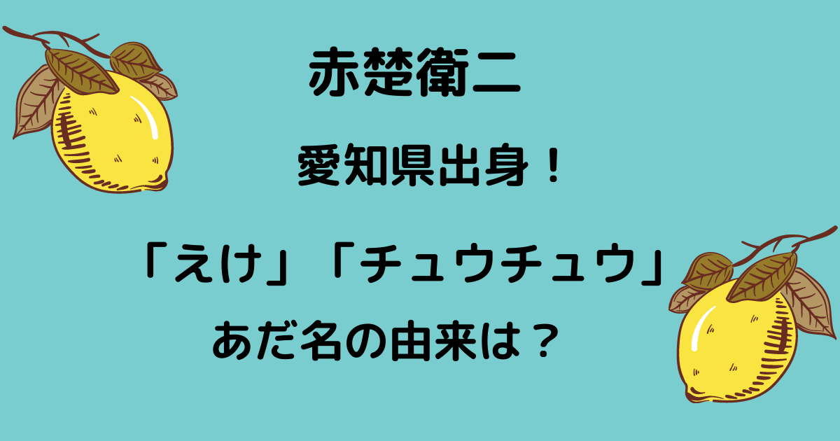 赤楚衛二は愛知県出身 あだ名が えけ や チュウチュウ の由来は りっちゃんブログ